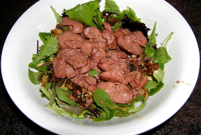salade de foies de volaille