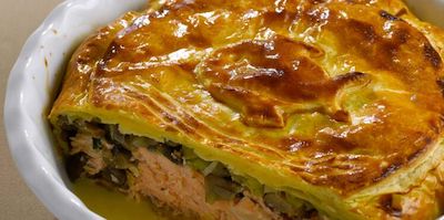 tourte poireaux saumon