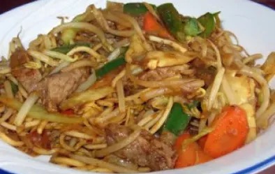 pâtes de riz sautées